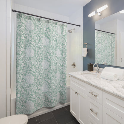 William Morris Artichoke Mint Aqua Shower Curtain