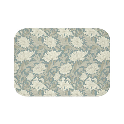 William Morris Bath Mat Chrysanthemum Misty Gray