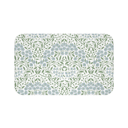 William Morris Bath Mat Floral Blue Green