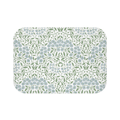 William Morris Bath Mat Floral Blue Green
