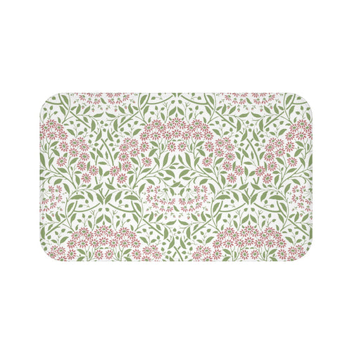 William Morris Bath Mat Floral Pink Green