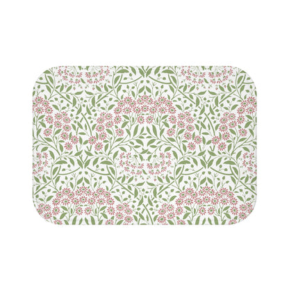 William Morris Bath Mat Floral Pink Green
