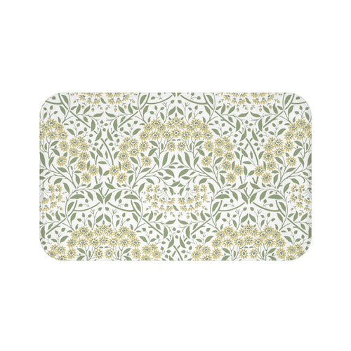 William Morris Bath Mat Floral Yellow Green
