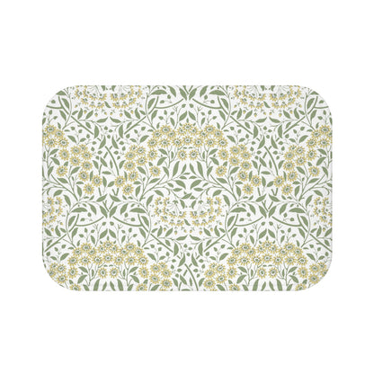 William Morris Bath Mat Floral Yellow Green