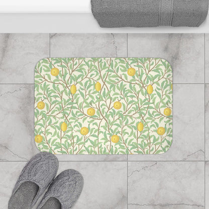 William Morris Bath Mat Lemons