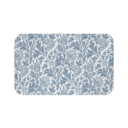 William Morris Bath Mat Thistle Blue