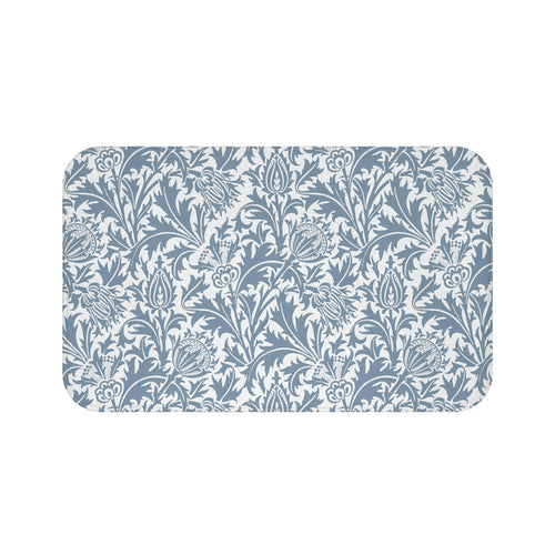 William Morris Bath Mat Thistle Blue