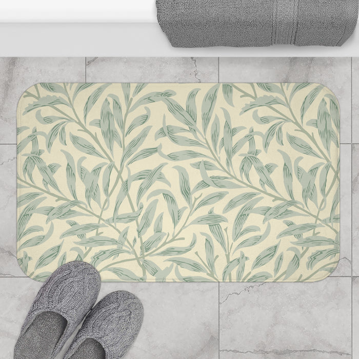 William Morris Bath Mat Willow Bough Lemon Sage