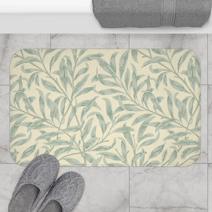 William Morris Bath Mat Willow Bough Lemon Sage