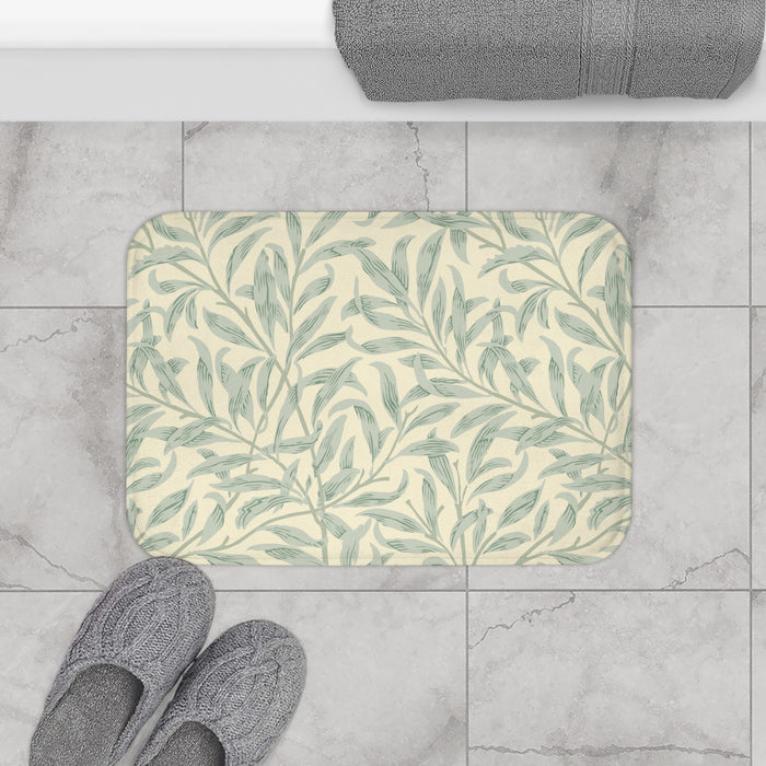 William Morris Bath Mat Willow Bough Lemon Sage