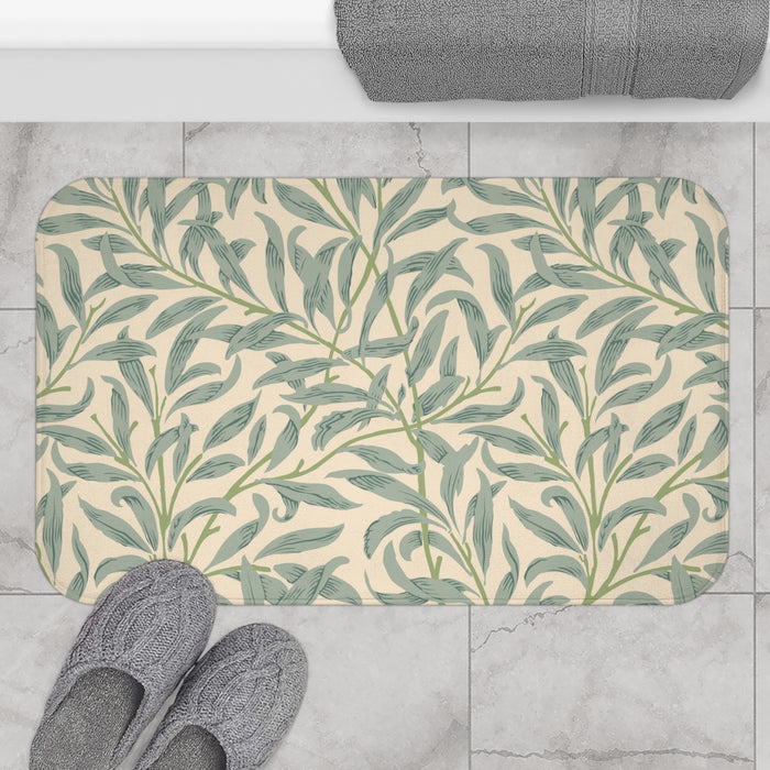 William Morris Bath Mat Willow Bough Sage Green