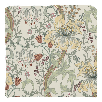 William Morris Cotton Pillows Enchanted Golden Lily Soft Sage