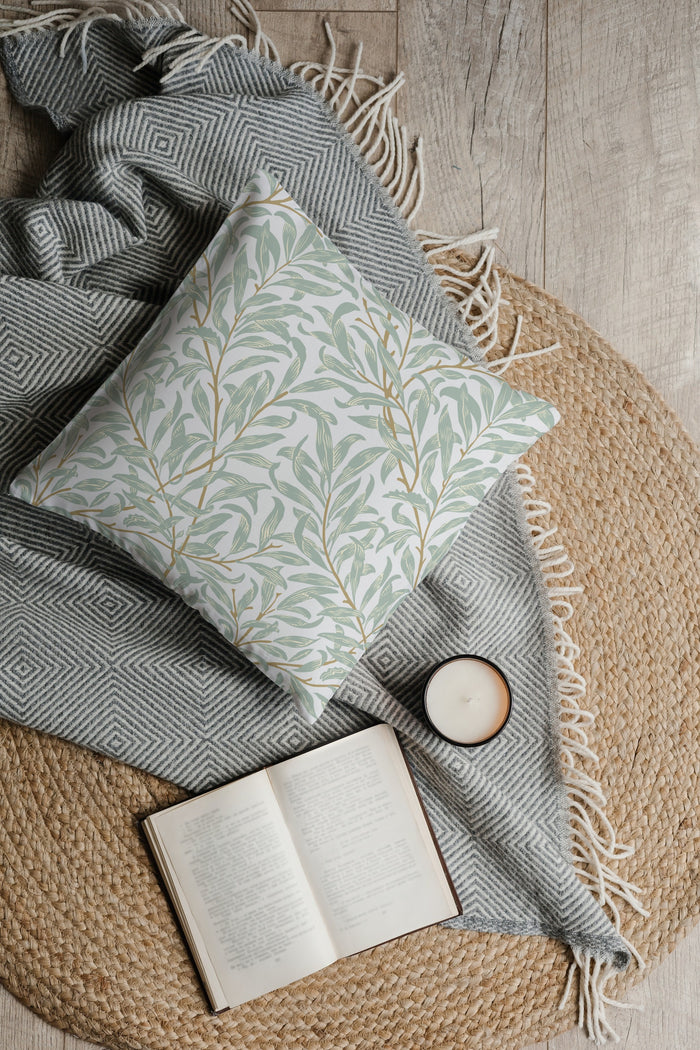 William Morris Cotton Pillows Willow Bough Blue Green