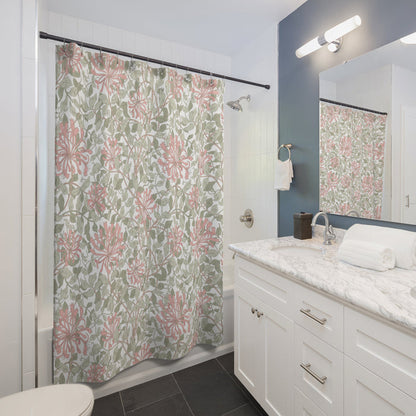 William Morris Honeysuckle Soft Green Shower Curtain