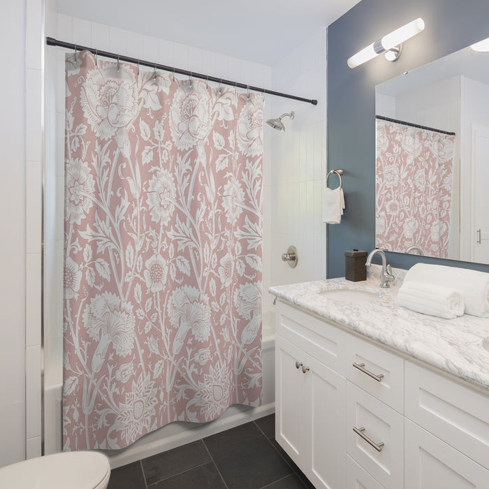 William Morris Pink & Rose Shower Curtain