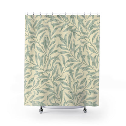 William Morris Willow Bough Lemon Sage Shower Curtain