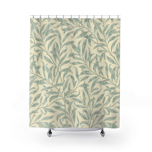 William Morris Willow Bough Lemon Sage Shower Curtain