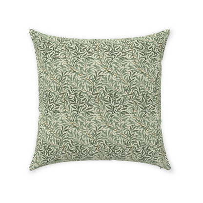 Willow Bough Cotton Throw Pillows William Morris Green