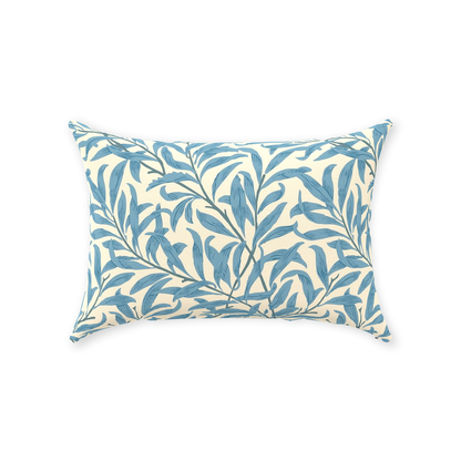 Willow Bough Cotton Throw Pillows William Morris Teal Cream