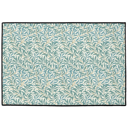 Willow Bough Indoor/Outdoor Floor Mat William Morris Green Teal