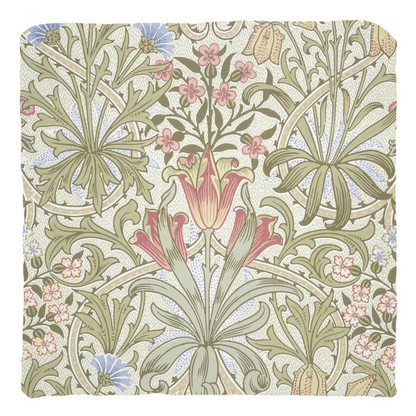 Woodland Weeds Cotton Throw Pillows William Morris Sage Pink