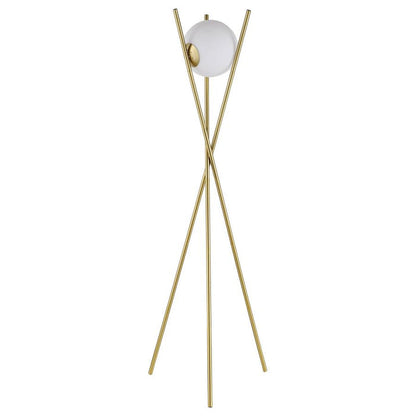 Yamileth 65-inch Spherical Bulb Metal Tripod Floor Lamp Gold