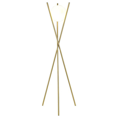 Yamileth 65-inch Spherical Bulb Metal Tripod Floor Lamp Gold