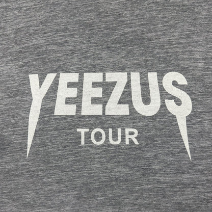Yeezus Tour 2013 'Black Friday' Logo Tee In Heather Grey