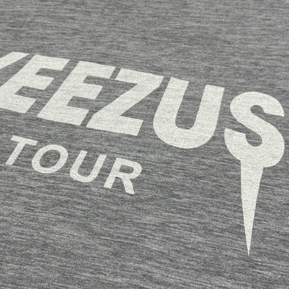 Yeezus Tour 2013 'Black Friday' Logo Tee In Heather Grey
