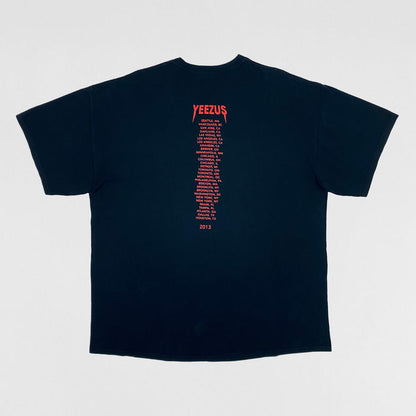 Yeezus Tour 2013 OG Native Skull Tee In Black By Wes Lang