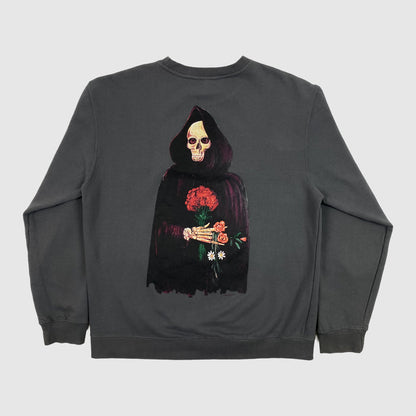 Yeezus Tour 2014 Reaper Crewneck In Washed Grey