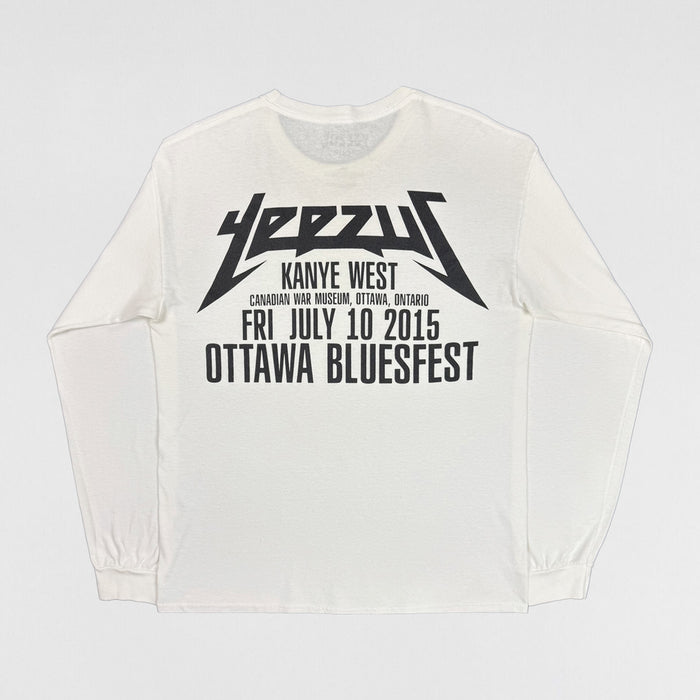Yeezus Tour 2015 Ottawa Bluefest Logo Long Sleeve
